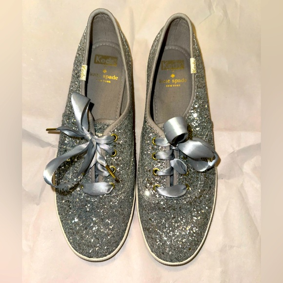 Keds Shoes - Keds X Kate New York Silver Glitter Champion Sneakers, Size 8.5